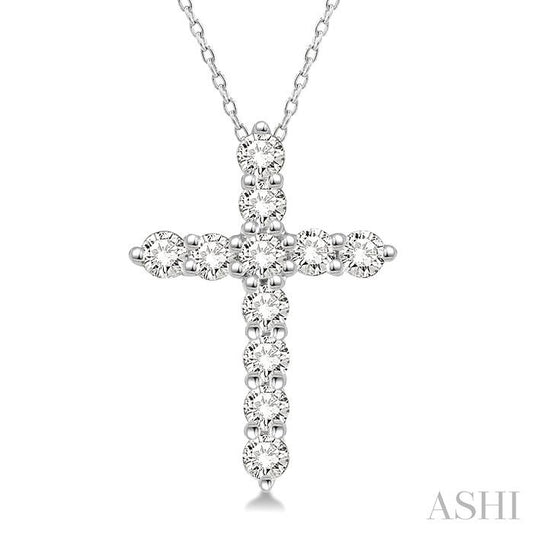 ASHI Cross Diamond Fashion Pendant 96453PPFHPDWG