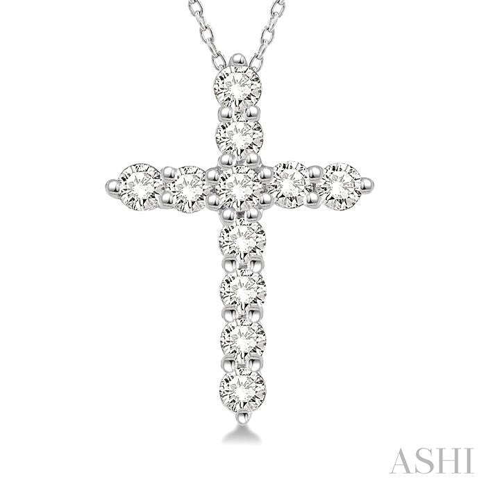 ASHI Cross Diamond Fashion Pendant 96453PPFHPDWG
