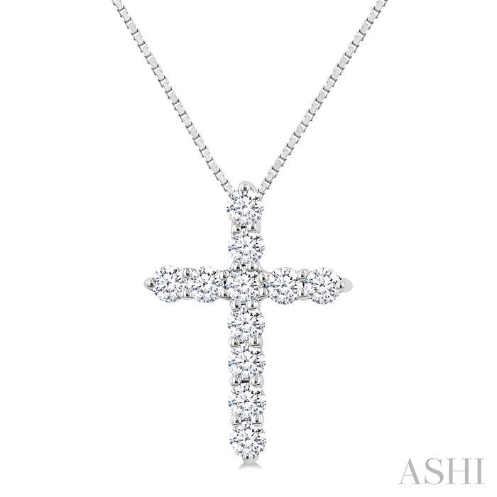 ASHI Cross Diamond Fashion Pendant 96455PPFGPDWG