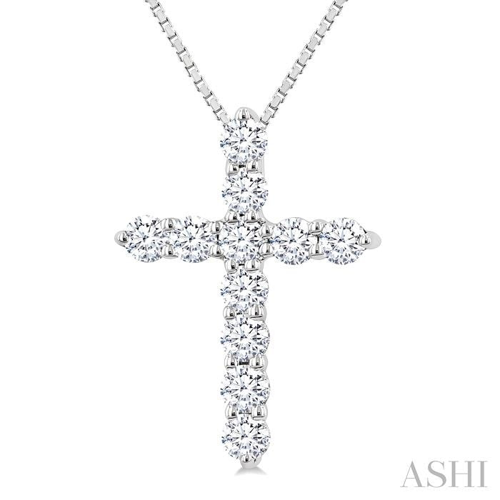 ASHI Cross Diamond Fashion Pendant 96455PPFGPDWG