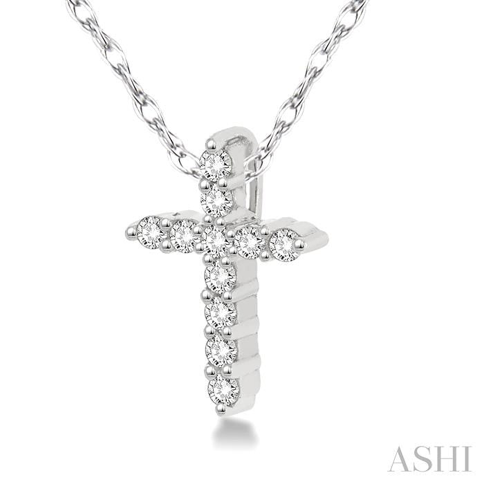 ASHI Cross Petite Diamond Fashion Pendant 96459PPFSPDWG