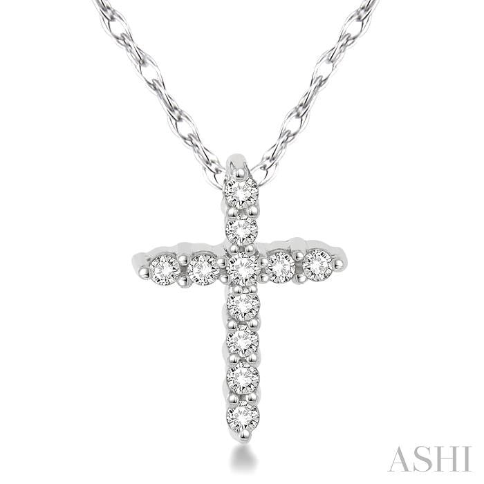 ASHI Cross Petite Diamond Fashion Pendant 96459PPFSPDWG