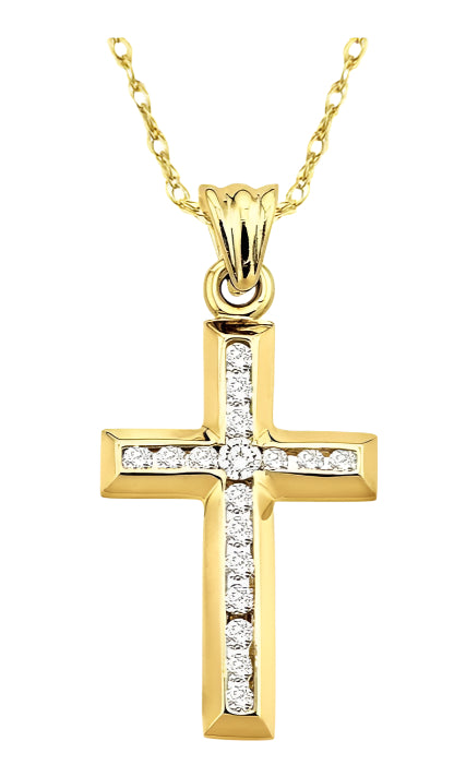 Parkplace Jewelers Channel Set Cross Diamond Pendant 95116PPTXPD