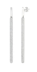 Parkplace Jewelers Vertical Bar Diamond Long Earrings 620C4PPFGERWG