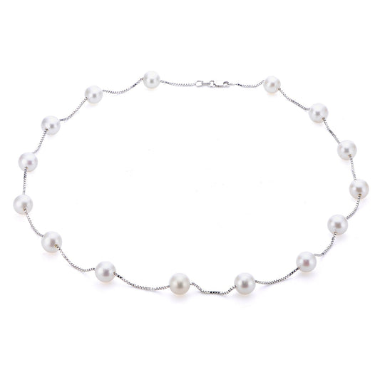 Parkplace Pearls 14KT White Gold Freshwater Pearl Necklace 965258/WH