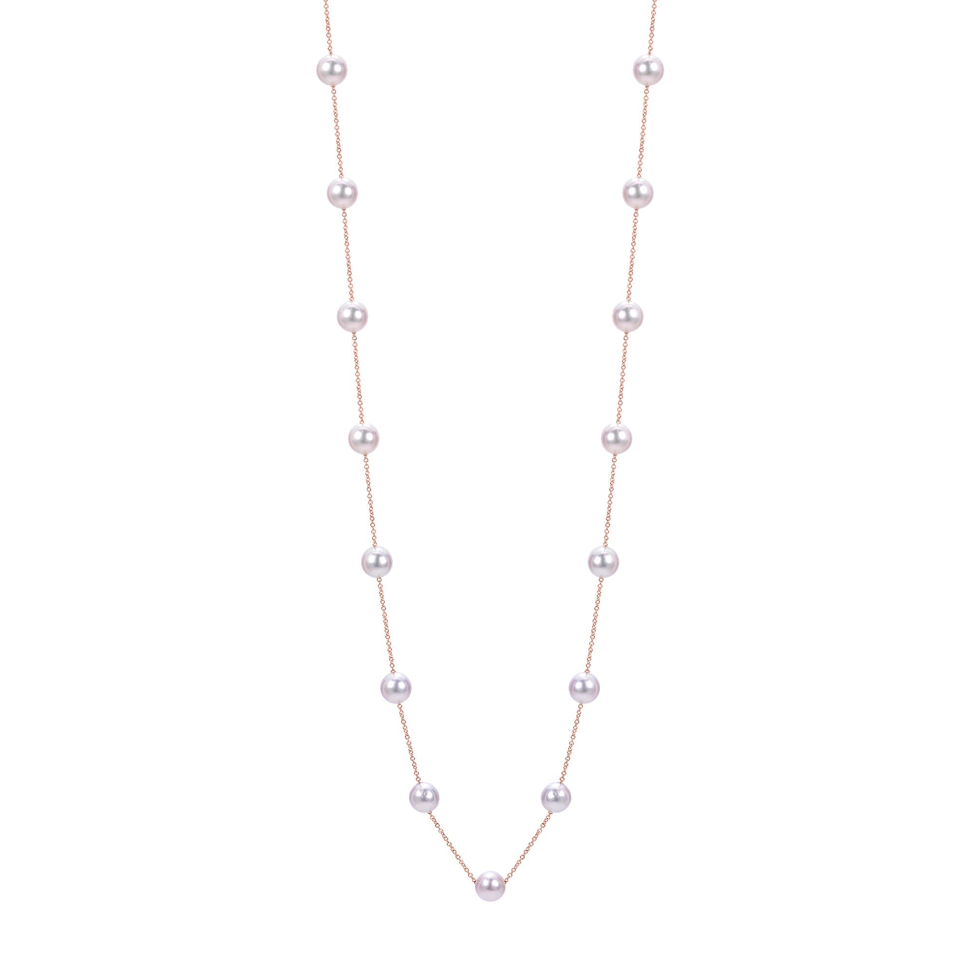 Parkplace Pearls 14KT Rose Gold Akoya Pearl Necklace 965480/ARG