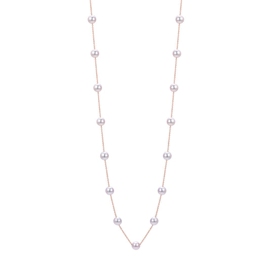 Parkplace Pearls 14KT Rose Gold Akoya Pearl Necklace 965480/ARG
