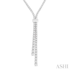 ASHI Split Diamond Lariat Y Necklace 965W5PPFGNKWG