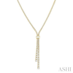 ASHI Split Diamond Lariat Y Necklace 965W5PPFGNKYG