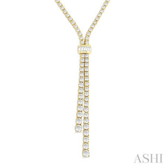 ASHI Split Diamond Lariat Y Necklace 965W5PPFGNKYG