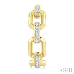 ASHI Bold Octagon Shape Link Diamond Fashion Hoop Earrings 965Z8PPTGERYG-OC