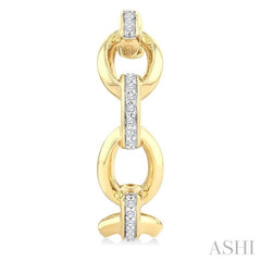 ASHI Bold Oval Shape Link Diamond Fashion Hoop Earrings 965Z8PPTGERYG-OV