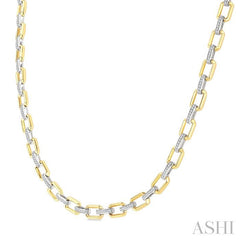 ASHI Bold Octagon Shape Link Diamond Fashion Necklace 965ZHPPTGNKYW-OC
