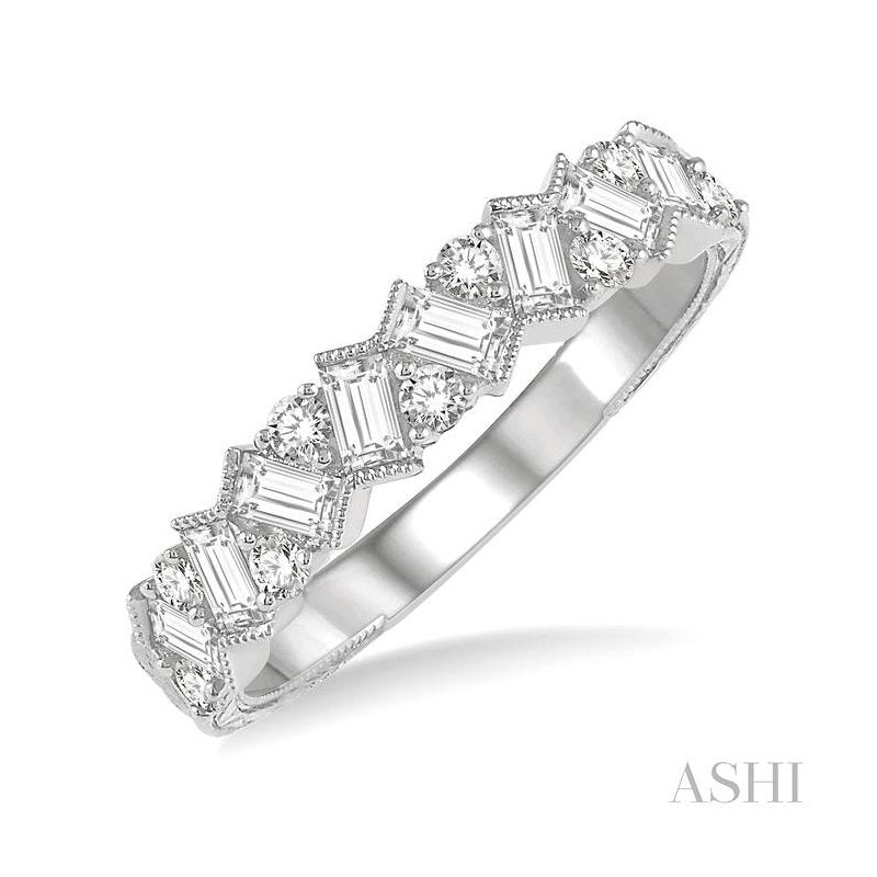 ASHI Scatter Zig-Zag Baguette Diamond Fashion Band 360B3PPFHWG