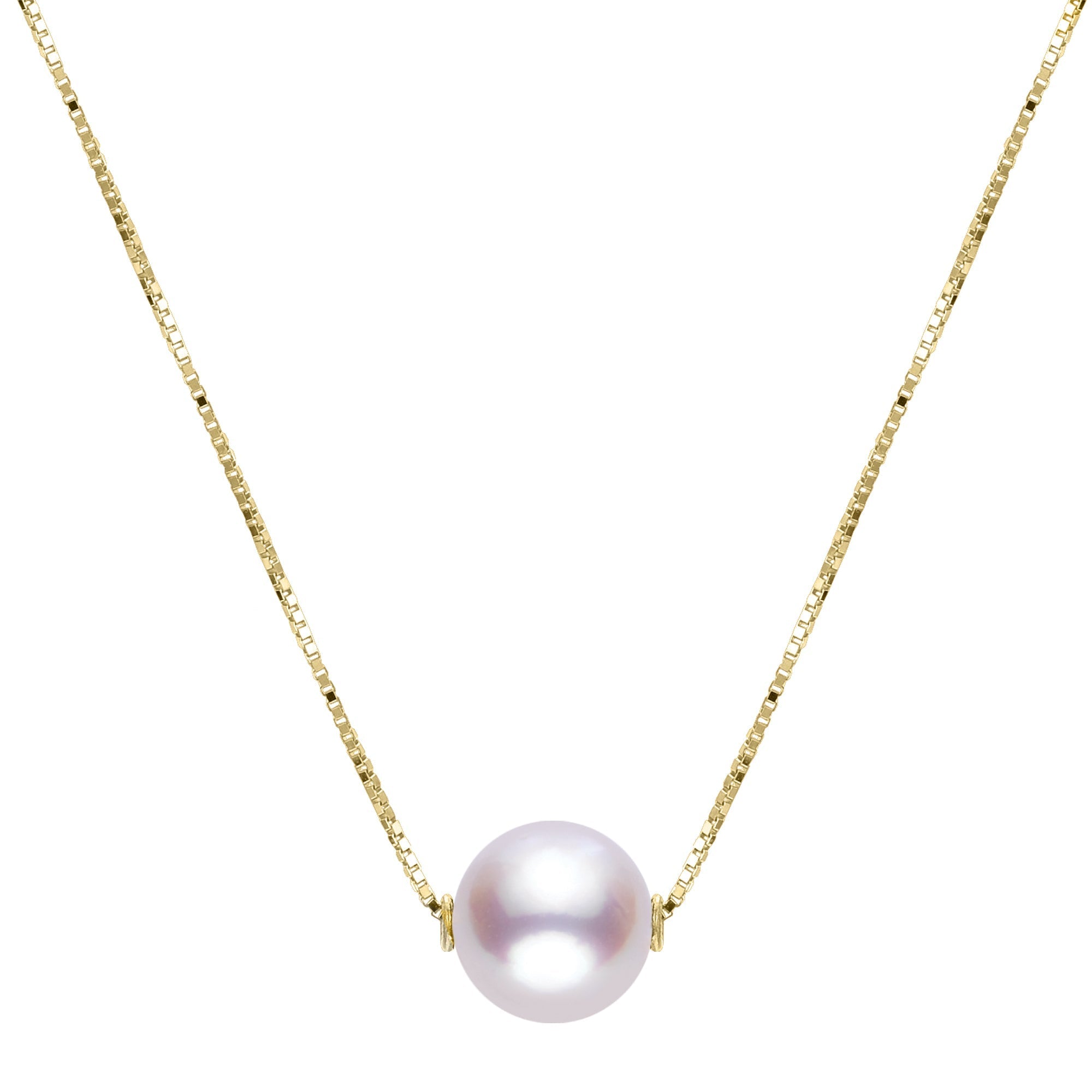 Parkplace Pearls 14KT Yellow Gold Akoya Pearl Solitaire Necklace 966472/A
