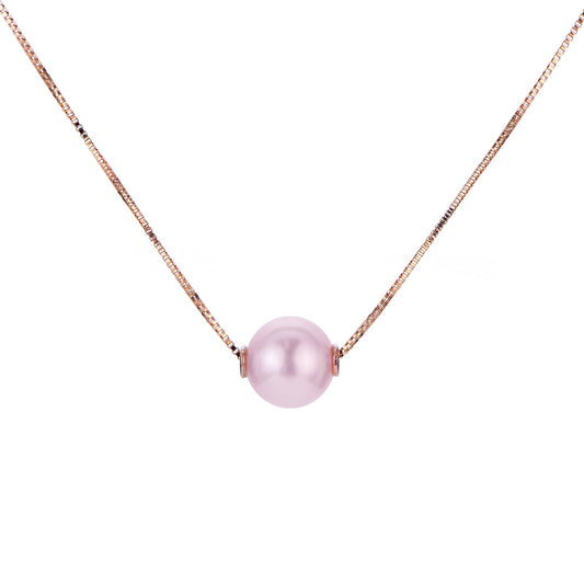 Parkplace Pearls 14KT Rose Gold Freshwater Pearl Solitaire Necklace 966472/RG-NQ