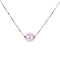 Parkplace Pearls 14KT Rose Gold Freshwater Pearl Solitaire Necklace 966472/RG-NQ