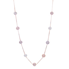 Parkplace Pearls 14KT Rose Gold Freshwater Pearl Necklace 966882/RG-MULTI