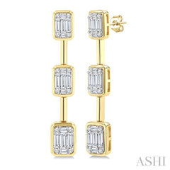 ASHI Fusion Diamond Fashion Earrings 968W2PPFGERYW