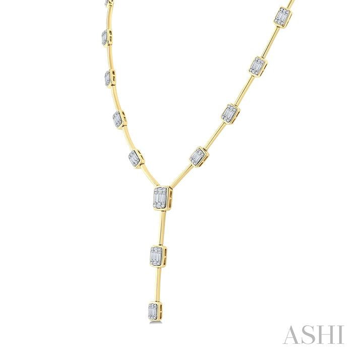 ASHI Fusion Diamond Bar Necklace 968W2PPFGNKYW