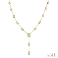 ASHI Fusion Diamond Bar Necklace 968W2PPFGNKYW