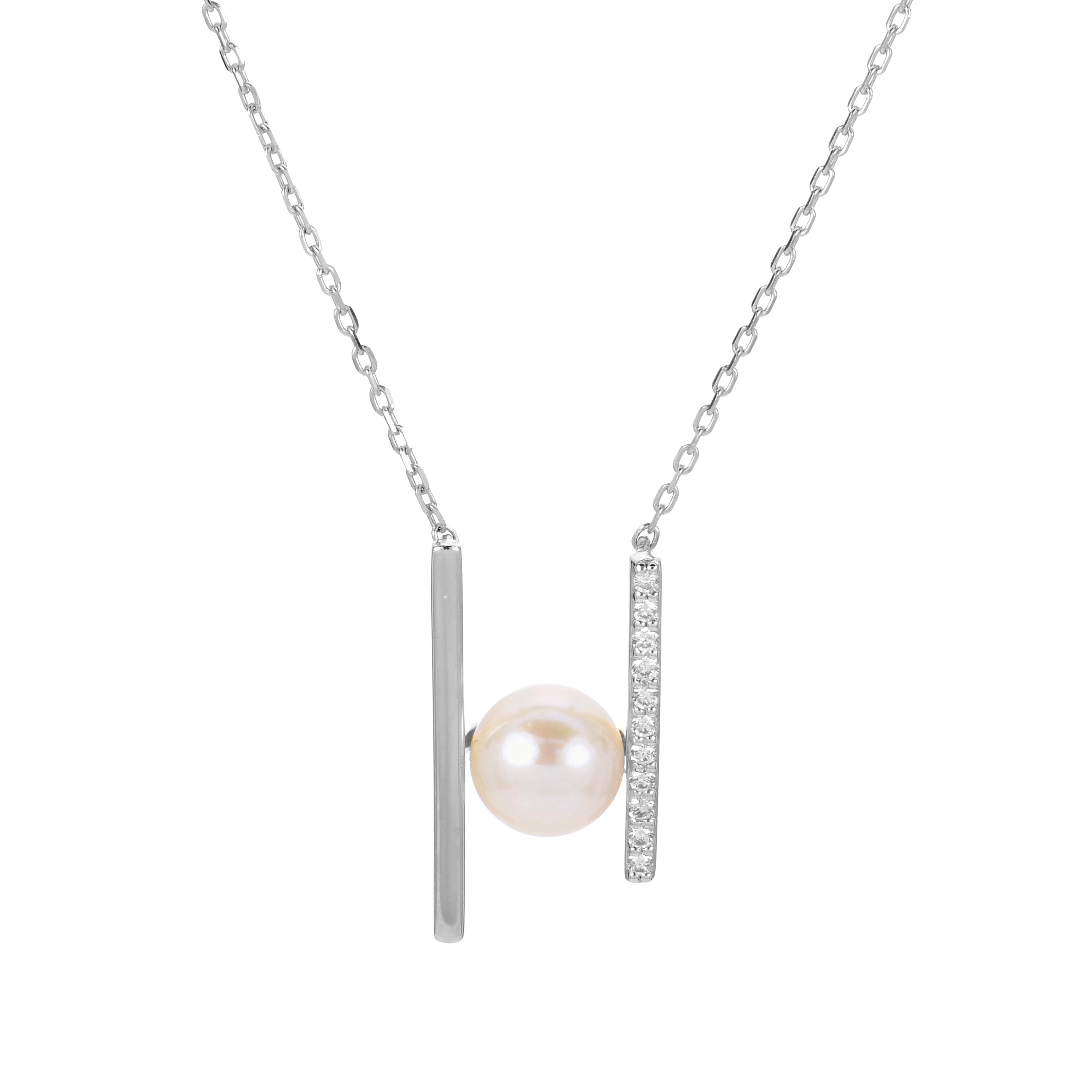 Parkplace Pearls 14KT White Gold Freshwater Pearl Necklace 969868/FWWH