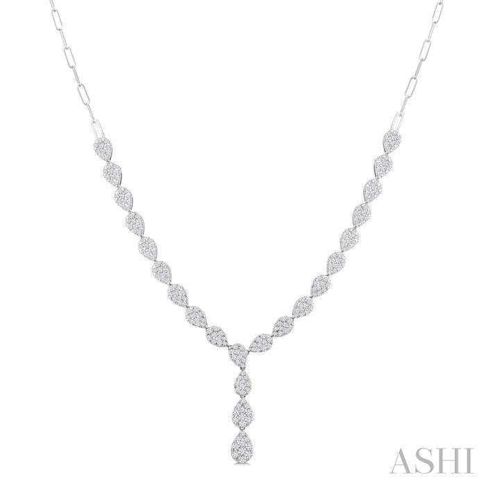 ASHI Lovebright Pear Shape Diamond Fashion Necklace 970Y2PPFGNKWG