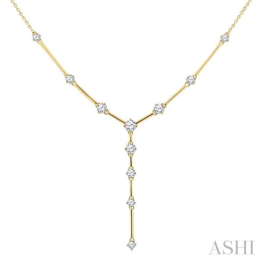 ASHI Bar Link Diamond Fashion Y Necklace 970Z1PPFGNKYG