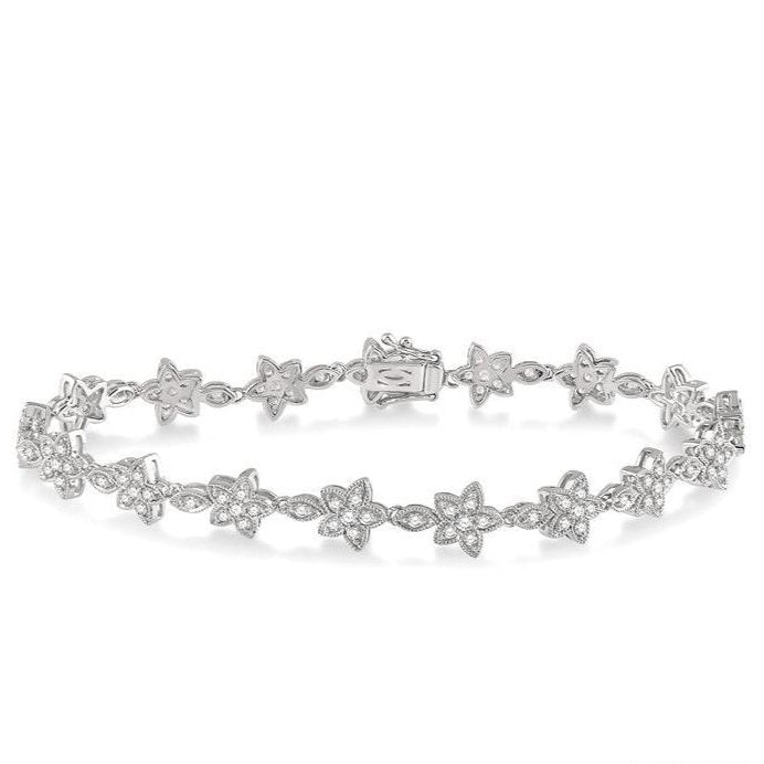 Parkplace Jewelers Flower Diamond Fashion Bracelet 70121PPFHWG