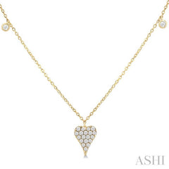 ASHI Heart Shape Diamond Fashion Necklace 971Y0PPTGNKYG
