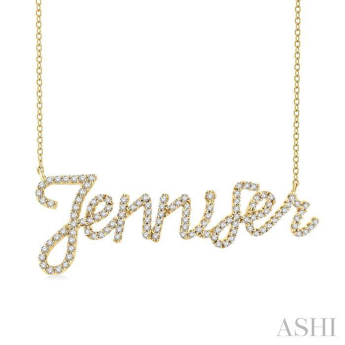 ASHI Script 'Jennifer' Diamond Name Necklace 971ZUPPTSNKYG