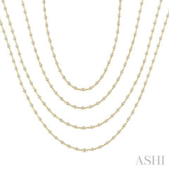 ASHI Bezel Set Layered Diamond Necklace 974S5PPFGNKYG