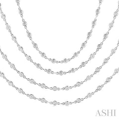 ASHI Bezel Set Layered Diamond Necklace 974S7PPFHNKWG