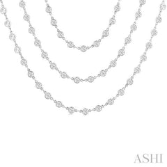 ASHI Bezel Set Layered Diamond Necklace 974SMPPFGNKWG-20