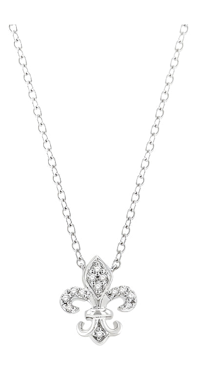 Parkplace Jewelers Fleur De Lis Petite Diamond Fashion Pendant 644C9PPTSPDWG
