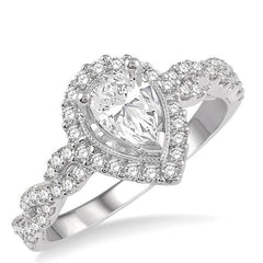Parkplace Jewelers Pear Shape Semi-Mount Halo Diamond Engagement Ring 262F4PPFVWG-SM