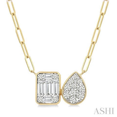 ASHI Emerald & Pear Lovebright Diamond Necklace 977YHPPFGNKYW