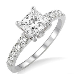 Parkplace Jewelers Princess Shape Semi-Mount Diamond Engagement Ring 23414PPFRWG-SM