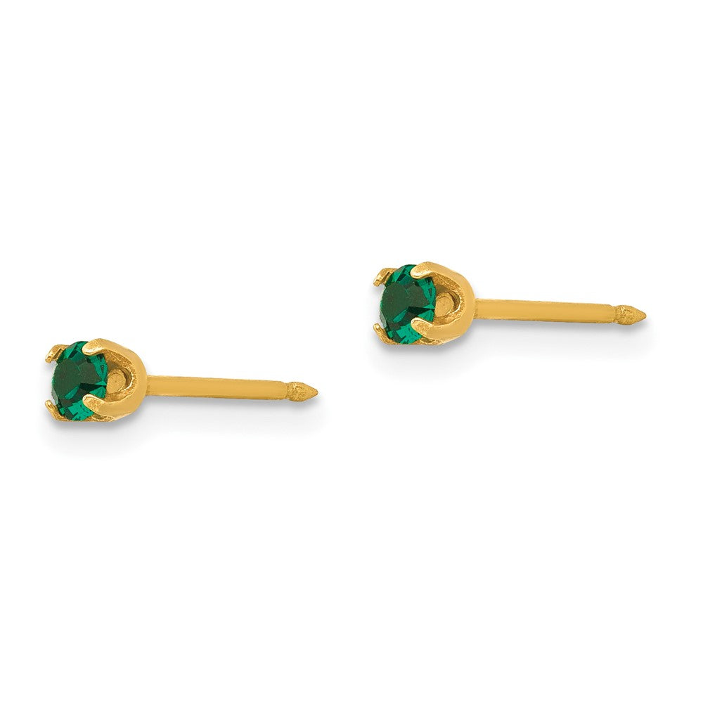 97E Inverness 14k 3mm May Crystal Birthstone Post Earrings