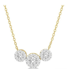 Parkplace Jewelers Round Shape Past Present & Future Lovebright Essential Diamond Necklace 99621PPFVNKYW-1.50