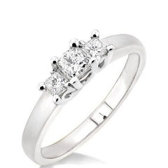 Parkplace Jewelers Princess Shape Past Present & Future Diamond Engagement Ring 35153PPFCW