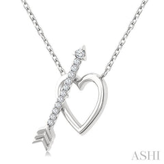 ASHI Heart Toggle Diamond Fashion Necklace 982Y0PPTGNKWG