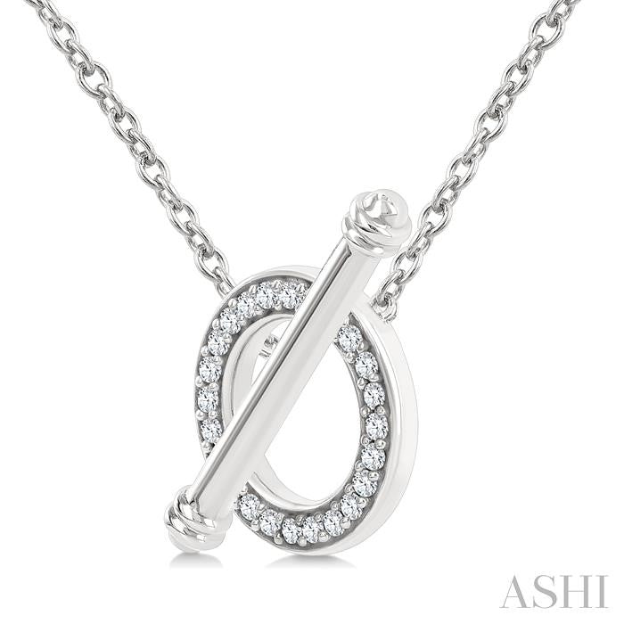 ASHI Circle Toggle Diamond Fashion Necklace 983Y0PPTSNKWG