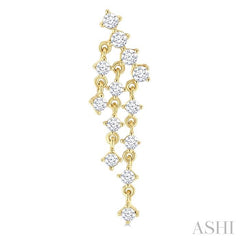 ASHI Round Shape Chandelier Diamond Earrings 984Y2PPFGERYG-RD