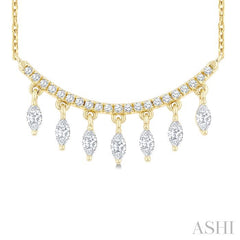 ASHI Marquise Shape Diamond Fashion Necklace 984YHPPFGNKYG-MQ
