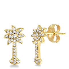 Parkplace Jewelers Palm Tree Diamond Fashion Earrings 63716PPFXERYG