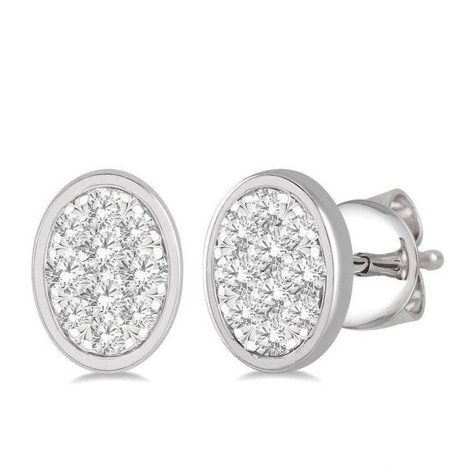 Parkplace Jewelers Oval Shape Lovebright Essential Diamond Stud Earrings 918B5PPFHERWG