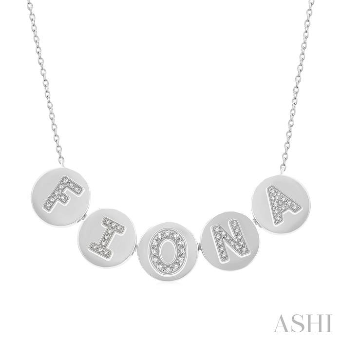 ASHI Block 'FIONA' Diamond Disc Necklace 985Z0PPTSNKWG