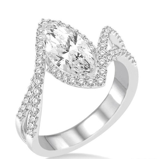 Parkplace Jewelers Marquise Shape Semi-Mount Halo Diamond Engagement Ring 220A3PPFVWG-SM