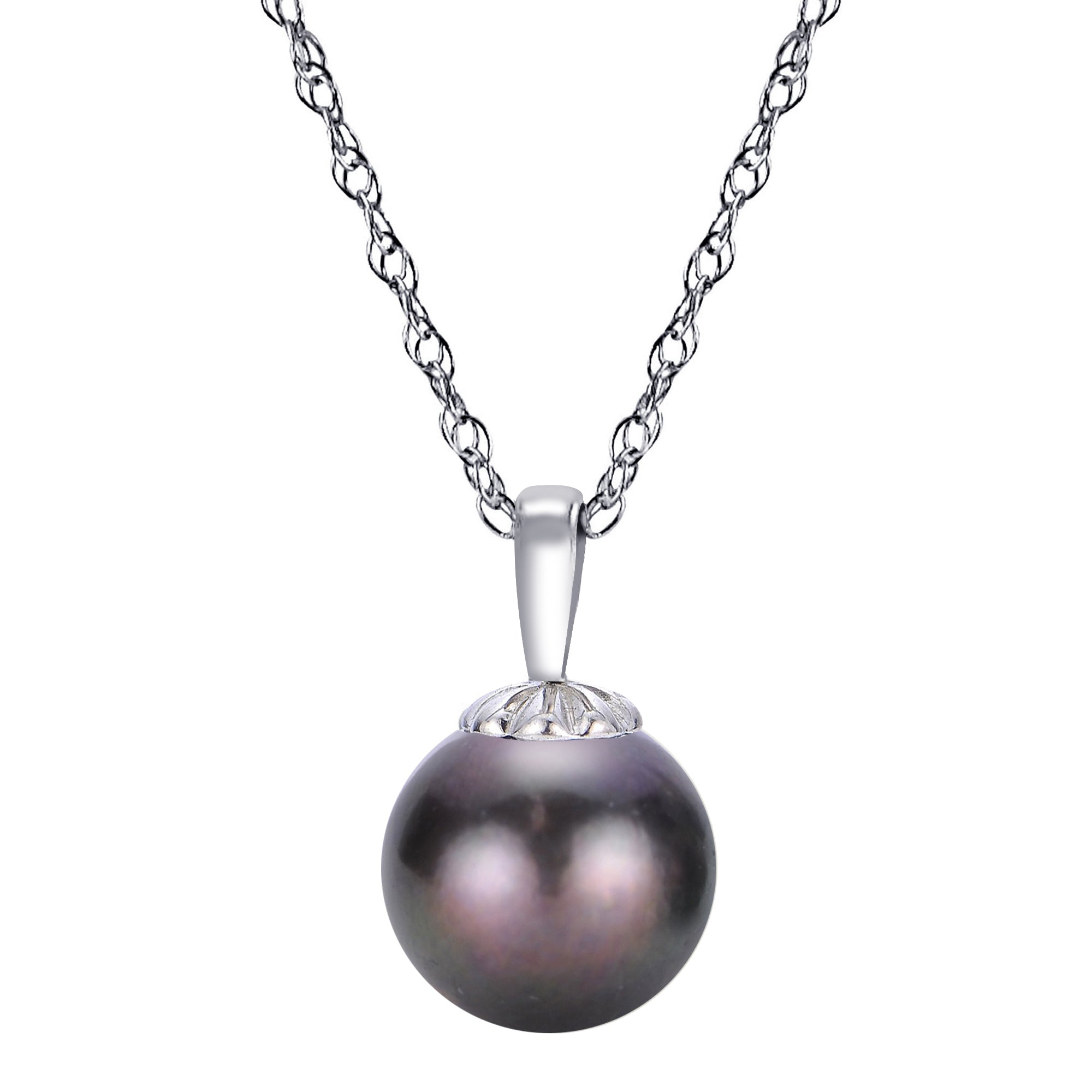 Parkplace Pearls 14KT White Gold Akoya Pearl Pendant 986102/BLKWH18R